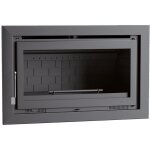 Insert  bois ventil - firematic nara 12. 6 kw porte fonte - sans vitre srigraphie noire