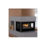 Azura home design - insert chemine  bois holguin avec turbine 16 kw 3 cts vitres + 2 bouches recuperateur ...