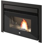 Insert de cheminée à granulés eva calor nico 13kw avec double canalisation Insert de cheminée à granulés eva calor nico 13kw avec double canalisation