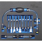 Bgs technic - insert kit de purge avec pompe d'amor�age basse pression diesel pour ford, psa, opel, fiat, ...