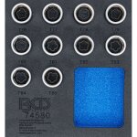 Insert de servante d'atelier 1 / 6 : jeu d?outils pour crous antivol pour tesla 10 pices