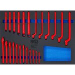 Insert de servante d?atelier 3 / 3 : jeu de cls polygonales vde et de cls  fourche vde 24 pcs.