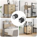 Insert de tube filet� 2 pcs noir et argent acier galvanis�