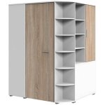 Inside75 - armoire dressing d'angle volverine blanc / coloris ch�ne