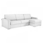 Inside75 - canap� d'angle dreamer convertible express 140cm polyur�thane blanc matelas 16 cm