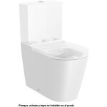 Roca - cuvette sans rebord avec double sortie pour wc  rservoir bas round inspira couleur : blanc