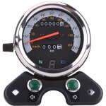 Instrument de moto dc 12v double odomètre compteur de vitesse jauge avec indicateur led pour gn125 Instrument de moto dc 12v double odomètre compteur de vitesse jauge avec indicateur led pour gn125