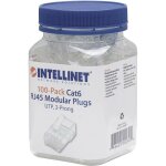 Intellinet - pack de 100 modules rj45 catgorie 6 intellilnet, fiche modulaire utp, 2 points, pour cble ...