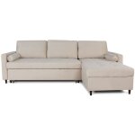 Intensedeco - canap� d'angle convertible r�versible claudio en velours beige