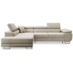 Intensedeco - canapé d'angle gauche convertible marius tissu beige Intensedeco - canapé d'angle gauche convertible marius tissu beige