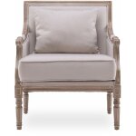 Intensedeco - fauteuil berg�re ambroise style louis xvi tissu beige