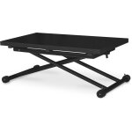 Intensedeco - table basse relevable philadelphia noir carbone