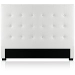 Tte de lit capitonne premium 140cm blanc