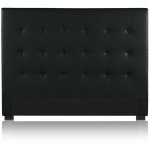 Tte de lit capitonne premium 140cm noir