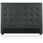 Tête de lit capitonnée premium 160cm noir Tête de lit capitonnée premium 160cm noir