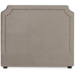 T�te de lit diana velours 140cm taupe