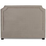 T�te de lit diana velours 160cm taupe
