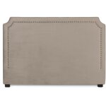 T�te de lit diana velours 180cm taupe