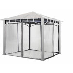 Moustiquaires (4 toiles) pour tonnelle de jardin toolport sunset deluxe, 3x3 m, gris