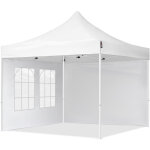 Toolport - 3x3 m tente pliante - acier, c�t�s avec fen�tres, blanc