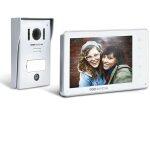 Interphone vido filaire, coloris blanc - visiokit 7 scs sentinel