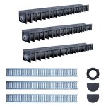 Interplast - kit caniveau � grille acier galvanis� 3m - fitt - pehd