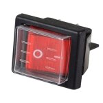 Interrupteur � bascule �tanche spst 4 broches 36 x 29 mm pour aspirateurs industriels avec couvercle