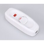 Un interrupteur blanc, 250 v 10 a, avec voyant led, adapt� aux lampes de chevet, lampes de table, lampes ...