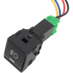 Interrupteur bouton - poussoir 12v 4 p�les avec indicateur led, abs anti - choc, pour feux de brousse ...