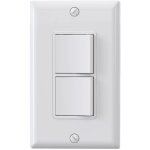 Interrupteur  bouton - poussoir  commande unique, 15 a, 120 v, avec mise  la terre automatique (blanc ...