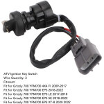 Interrupteur de d�marrage atv 3 fils avec cl� pour yamaha grizzly 700 yfm700 - commutateur d'allumage ...