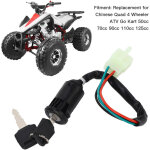 Interrupteur de d�marrage � cl� 4 fils pour quad, switch de contact haute sensibilit� avec 2 cl�s (90cc ...