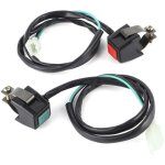 Interrupteur de d�marrage, d�marreur de moto interrupteur de mise � mort guidon allumage double bouton ...