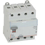 Interrupteur diffrentiel dx - id 4 ples 400v 63a type f(hpi) 30ma 4 modules legrand 411696