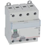 Interrupteur diffrentiel dx - id  vis 4 ples 400v 25a type a 300ma 4 modules legrand 411684