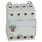 Interrupteur diff�rentiel dx� - id arriv�e haute et d�part bas � vis - 4p 400v 40a typeac 30ma - 4 modules ...