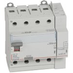 Interrupteur diff�rentiel dx� - id arriv�e � vis et d�part automatique 4 p�les 400v 40a type ac 300ma ...