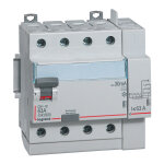 Interrupteur diffrentiel dx3 - id 4 ples 400v 63a type ac 30ma 5 modules legrand 411653