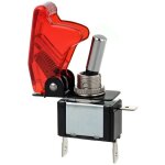 Interrupteur inverseur a bascule, 12v 20a racing couverture rouge led light spst toggle rocker ignition ...