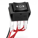 Interrupteur inverseur de polarit� 12v 16a double retour automatique rocker switch avec fil 3 positions ...