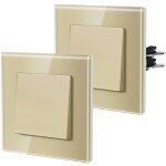 Interrupteur mural, interrupteur va et vient avec griffes, verre interrupteur lampe de chevet, 1 gang ...