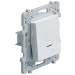 Interrupteur ou poussoir � voyant hager essensya finition: blanc - griffes: sans griffes