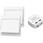 Interrupteur sans fil, sans pile, tlcommande murale va et vient, interrupteur mural auto aliment, ...