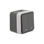 Interrupteur srie 30753525 pour volet roulant unipolaire gris clair w. 1 interrupteur / bouton - poussoir ...