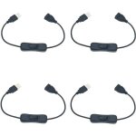 Interrupteur usb, 4 pcs 30 cm usb c�ble d'extension avec interrupteur on / off, compatible pour enregistreur ...