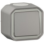 Interrupteur va - et - vient 10a saillie �tanche gris complet ip55 plexo legrand 069711l