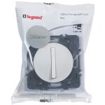 Interrupteur ou va - et - vient doigt étroit céliane soft 10a - blanc avec support - legrand Interrupteur ou va - et - vient doigt étroit céliane soft 10a - blanc avec support - legrand