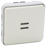 Interrupteur ou va - et - vient lumineux plexo composable ip55 10ax 250v blanc (069613)