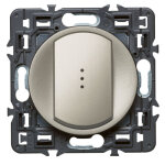 Legrand ? interrupteur va - et - vient lumineux 10a ? enjoliveur titane ? installation 2 / 3 fils ? pour ...