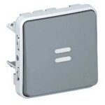 Interrupteur ou va - et - vient t�moin c�blage phase distribu�e plexo composable ip55 10ax 250v gris ...